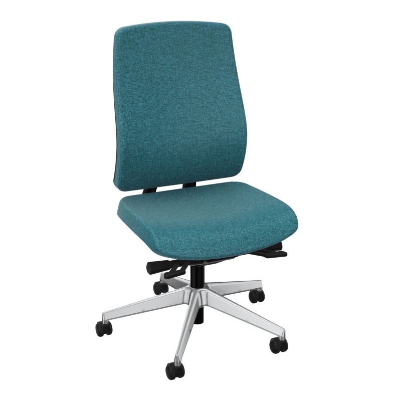 OSCAR 2 SIEGE ERGONOM.HD TISSU COQ NOIRE+RP-ROUL SOL SOUPLE FREIN EN CHARGE B4 SQ