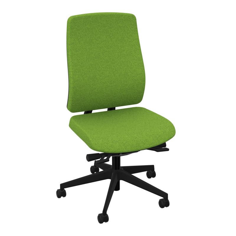 OSCAR 2 SIEGE ERGONOM.HD TISSU COQ NOIRE+RP-ROUL SOL SOUPLE FREIN EN CHARGE BK SV