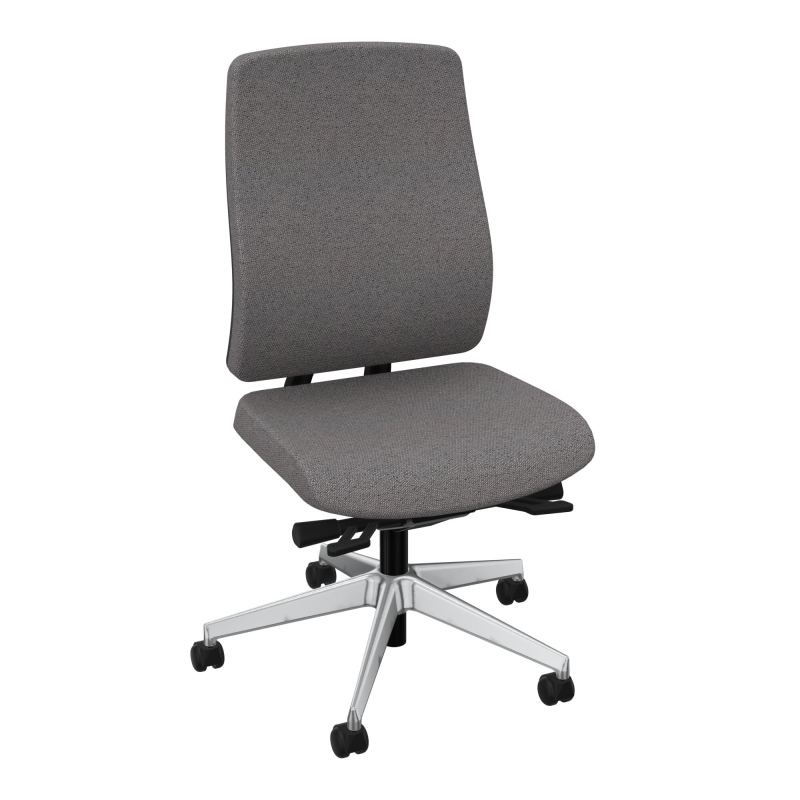OSCAR 2 SIEGE ERGONOM.HD TISSU COQ NOIRE+RP-ROUL SOL SOUPLE FREIN EN CHARGE BN SQ