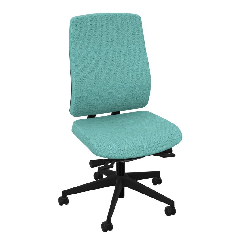 OSCAR 2 SIEGE ERGONOM.HD TISSU COQ NOIRE+RP-ROUL SOL DUR BG SV