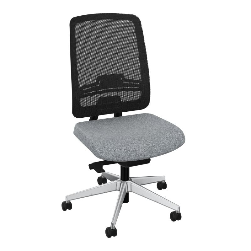 OSCAR 2 SIEGE AUTOREG. HD RESIL CADRE NOIR ASSISE TISSU-ROUL SOL DUR FREIN EN CHARGE B5 S