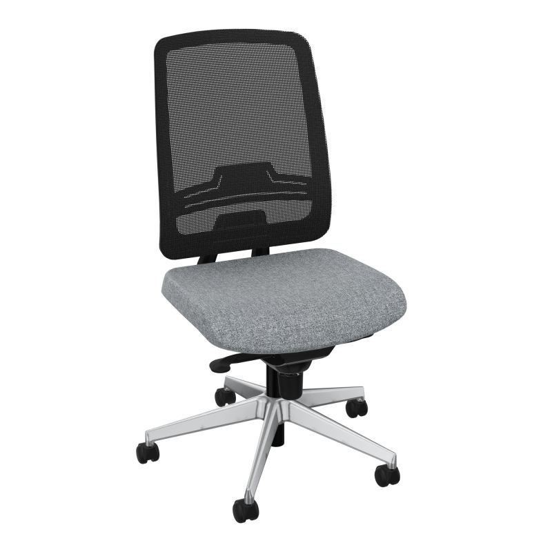 OSCAR 2 SIEGE CONFORT HD RESIL CADRE NOIR ASSISE TISSU-ROUL SOL DUR FREIN HORS CHARGE B5