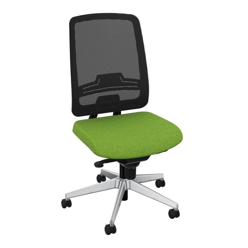 OSCAR 2 SIEGE CONFORT HD RESIL CADRE NOIR ASSISE TISSU-ROUL SOL DUR FREIN HORS CHARGE BK