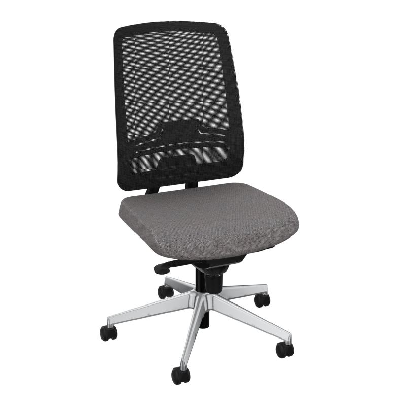 OSCAR 2 SIEGE CONFORT HD RESIL CADRE NOIR ASSISE TISSU-ROUL SOL DUR FREIN HORS CHARGE BN