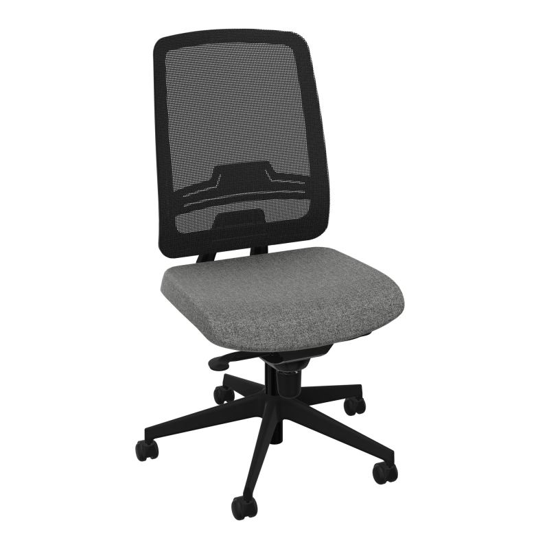 OSCAR 2 SIEGE CONFORT HD RESIL CADRE NOIR ASSISE TISSU-ROUL SOL DUR B1 SV IW
