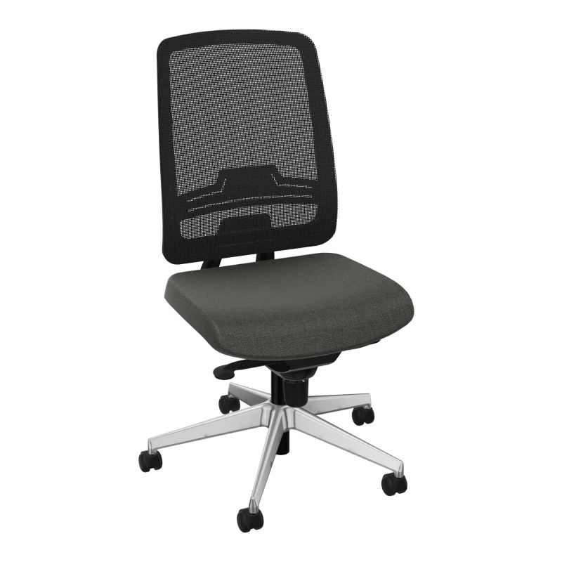 OSCAR 2 SIEGE CONFORT HD RESIL CADRE NOIR ASSISE TISSU-ROUL SOL DUR B7 SQ IW