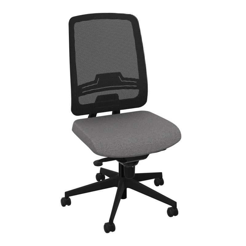 OSCAR 2 SIEGE CONFORT HD RESIL CADRE NOIR ASSISE TISSU-ROUL SOL DUR BN SV IW