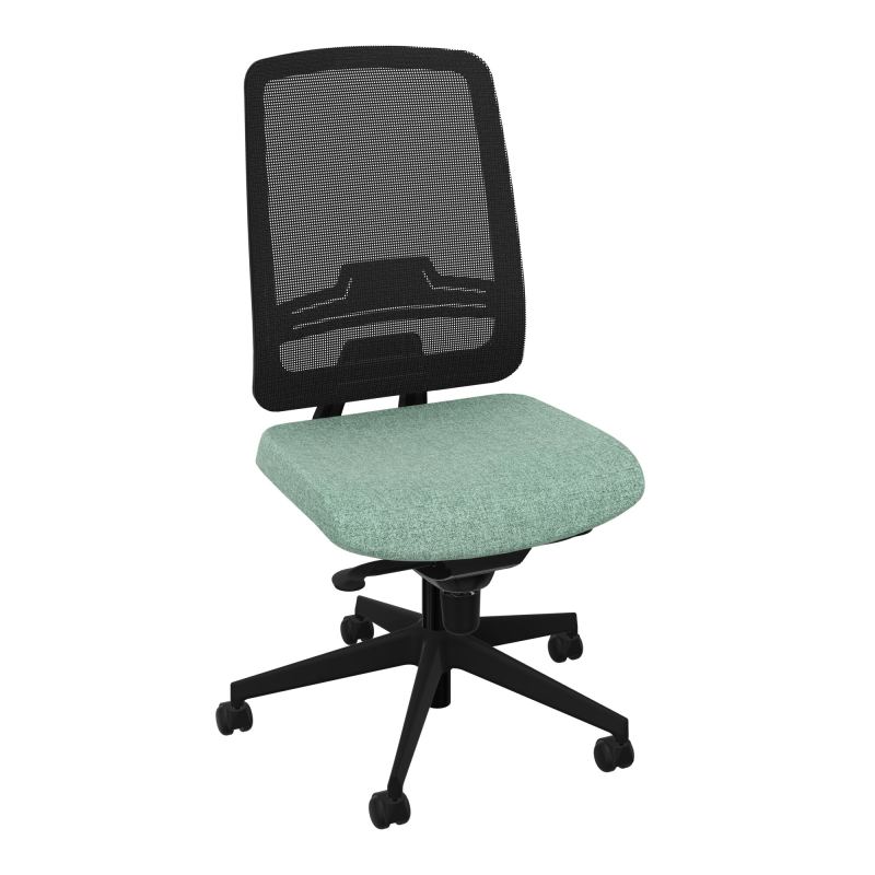 OSCAR 2 SIEGE CONFORT HD RESIL CADRE NOIR ASSISE TISSU-ROUL SOL DUR E7 SV IW