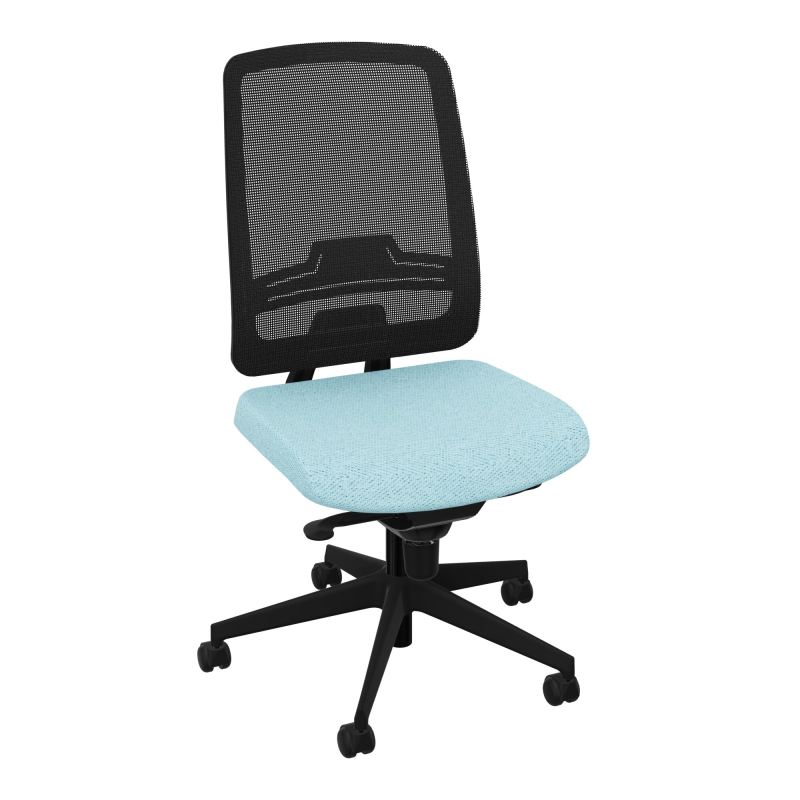 OSCAR 2 SIEGE CONFORT HD RESIL CADRE NOIR ASSISE TISSU-ROUL SOL SOUPLE BF SV IW