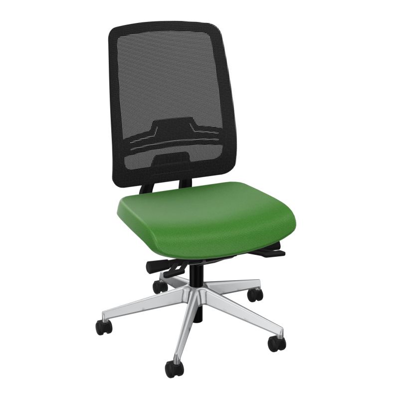 OSCAR 2 SIEGE ERGONOM.HD RESIL CADRE NOIR ASSISE TISSU+RP-ROUL SOL SOUPLE FREIN HORS CHAR