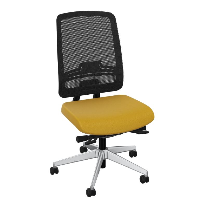 OSCAR 2 SIEGE ERGONOM.HD RESIL CADRE NOIR ASSISE TISSU+RP-ROUL SOL DUR FREIN EN CHARGE A5