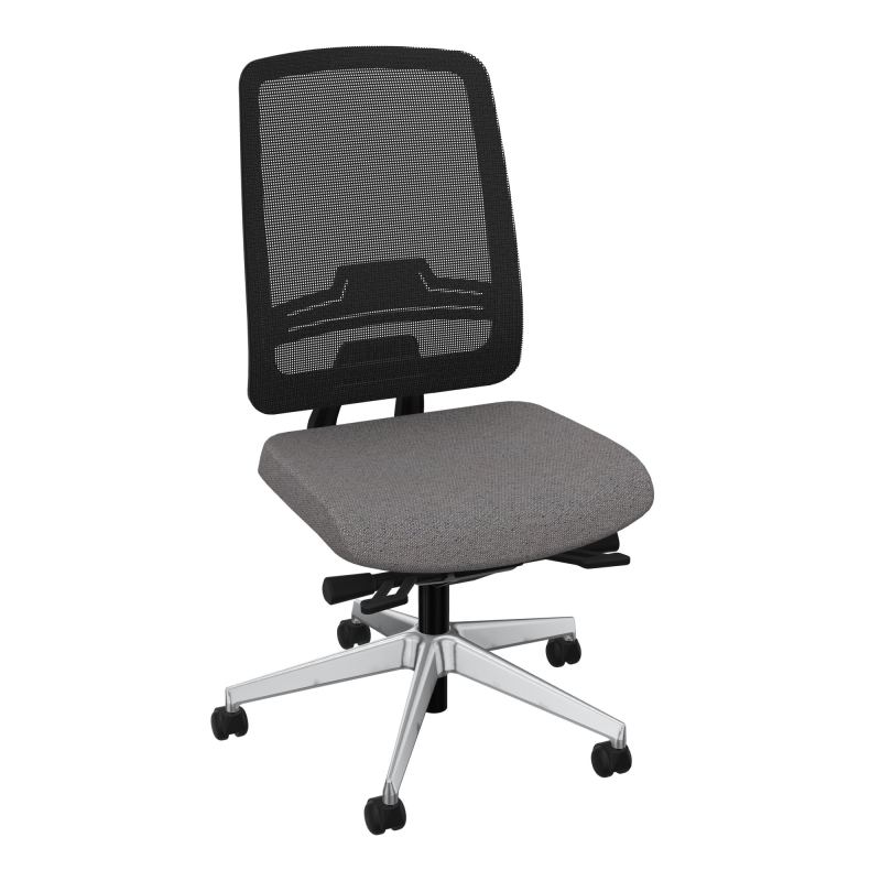 OSCAR 2 SIEGE ERGONOM.HD RESIL CADRE NOIR ASSISE TISSU+RP-ROUL SOL DUR FREIN EN CHARGE BN
