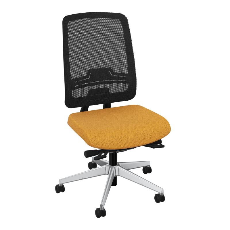 OSCAR 2 SIEGE ERGONOM.HD RESIL CADRE NOIR ASSISE TISSU+RP-ROUL SOL DUR FREIN EN CHARGE BO