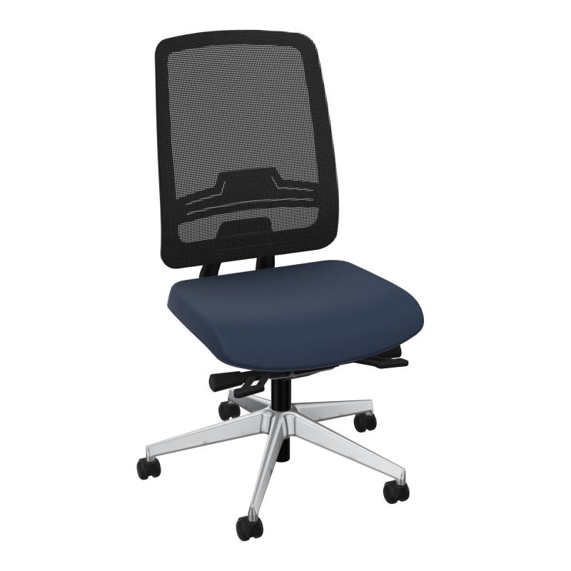 OSCAR 2 SIEGE ERGONOM.HD RESIL CADRE NOIR ASSISE TISSU+RP-ROUL SOL DUR FREIN EN CHARGE CC