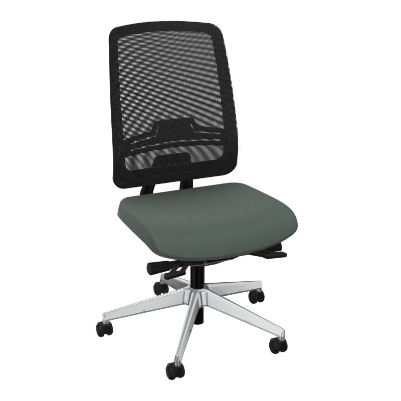 OSCAR 2 SIEGE ERGONOM.HD RESIL CADRE NOIR ASSISE TISSU+RP-ROUL SOL DUR FREIN EN CHARGE CF