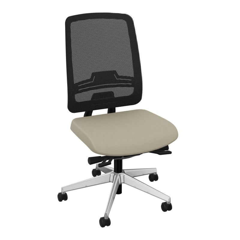 OSCAR 2 SIEGE ERGONOM.HD RESIL CADRE NOIR ASSISE TISSU+RP-ROUL SOL DUR FREIN EN CHARGE CG