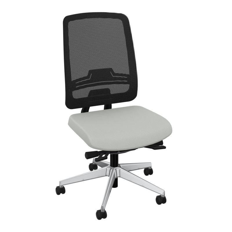 OSCAR 2 SIEGE ERGONOM.HD RESIL CADRE NOIR ASSISE TISSU+RP-ROUL SOL DUR FREIN EN CHARGE E5