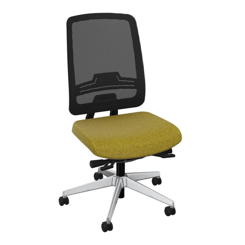 OSCAR 2 SIEGE ERGONOM.HD RESIL CADRE NOIR ASSISE TISSU+RP-ROUL SOL DUR FREIN EN CHARGE E9