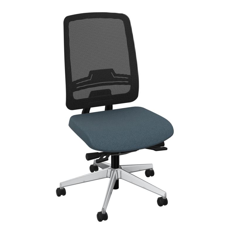 OSCAR 2 SIEGE ERGONOM.HD RESIL CADRE NOIR ASSISE TISSU+RP-ROUL SOL DUR FREIN EN CHARGE KA
