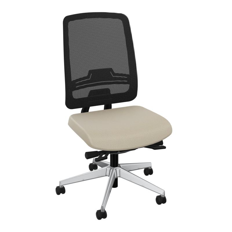 OSCAR 2 SIEGE ERGONOM.HD RESIL CADRE NOIR ASSISE TISSU+RP-ROUL SOL DUR A2 SQ IW