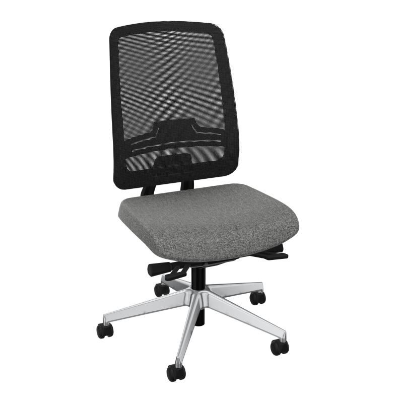 OSCAR 2 SIEGE ERGONOM.HD RESIL CADRE NOIR ASSISE TISSU+RP-ROUL SOL DUR B1 SQ IW