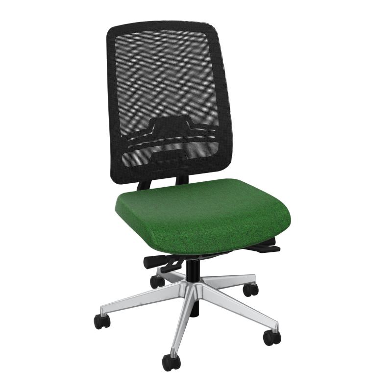 OSCAR 2 SIEGE ERGONOM.HD RESIL CADRE NOIR ASSISE TISSU+RP-ROUL SOL DUR B2 SQ IW