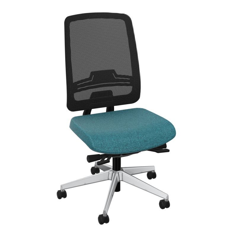 OSCAR 2 SIEGE ERGONOM.HD RESIL CADRE NOIR ASSISE TISSU+RP-ROUL SOL DUR B4 SQ IW