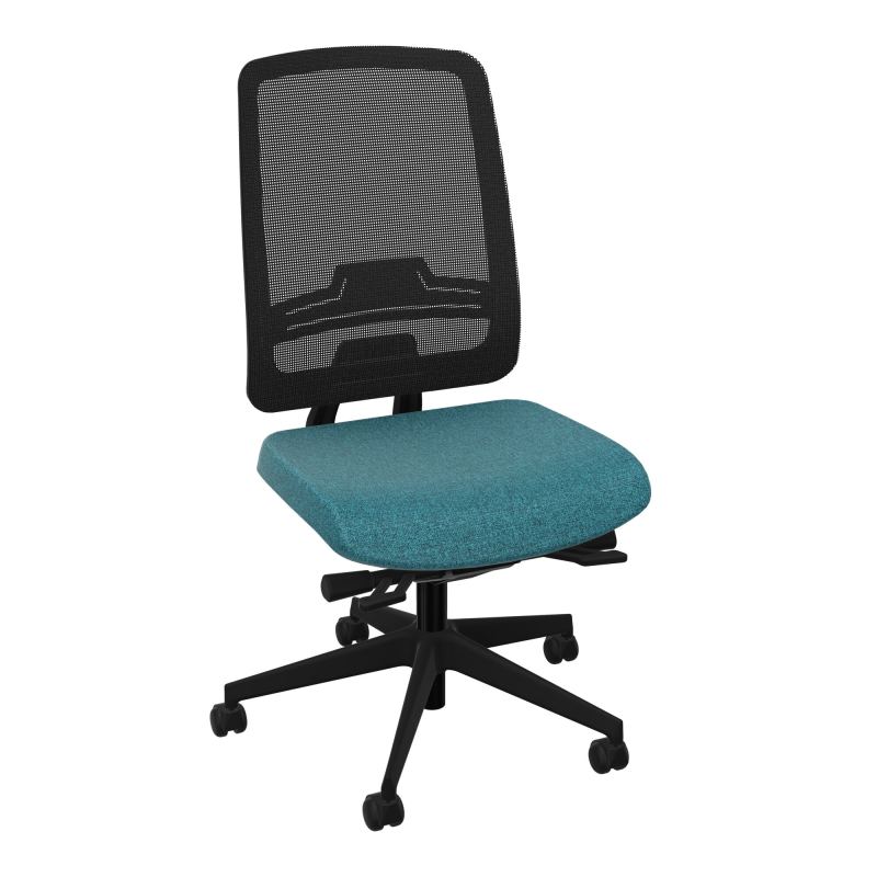 OSCAR 2 SIEGE ERGONOM.HD RESIL CADRE NOIR ASSISE TISSU+RP-ROUL SOL DUR B4 SV IW