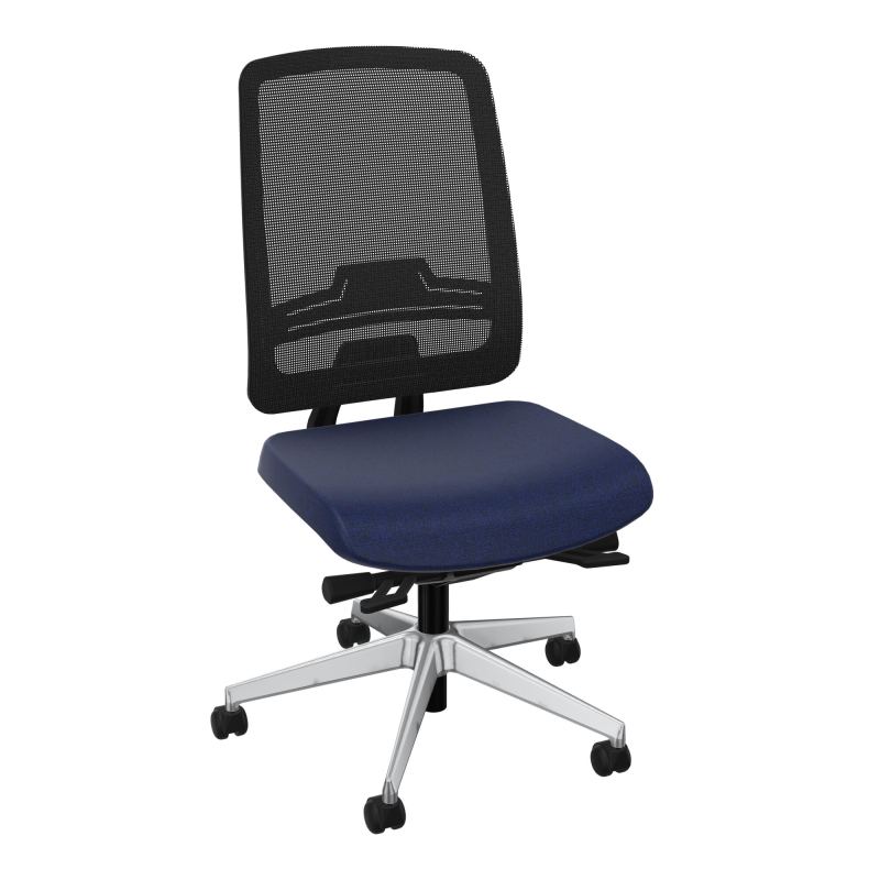 OSCAR 2 SIEGE ERGONOM.HD RESIL CADRE NOIR ASSISE TISSU+RP-ROUL SOL DUR B6 SQ IW