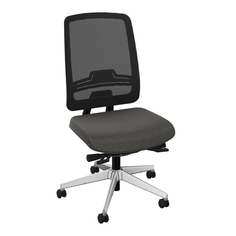 OSCAR 2 SIEGE ERGONOM.HD RESIL CADRE NOIR ASSISE TISSU+RP-ROUL SOL DUR B7 SQ IW