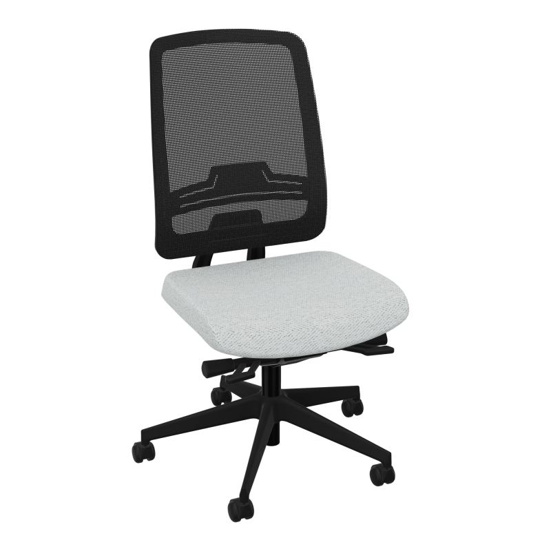 OSCAR 2 SIEGE ERGONOM.HD RESIL CADRE NOIR ASSISE TISSU+RP-ROUL SOL DUR BC SV IW