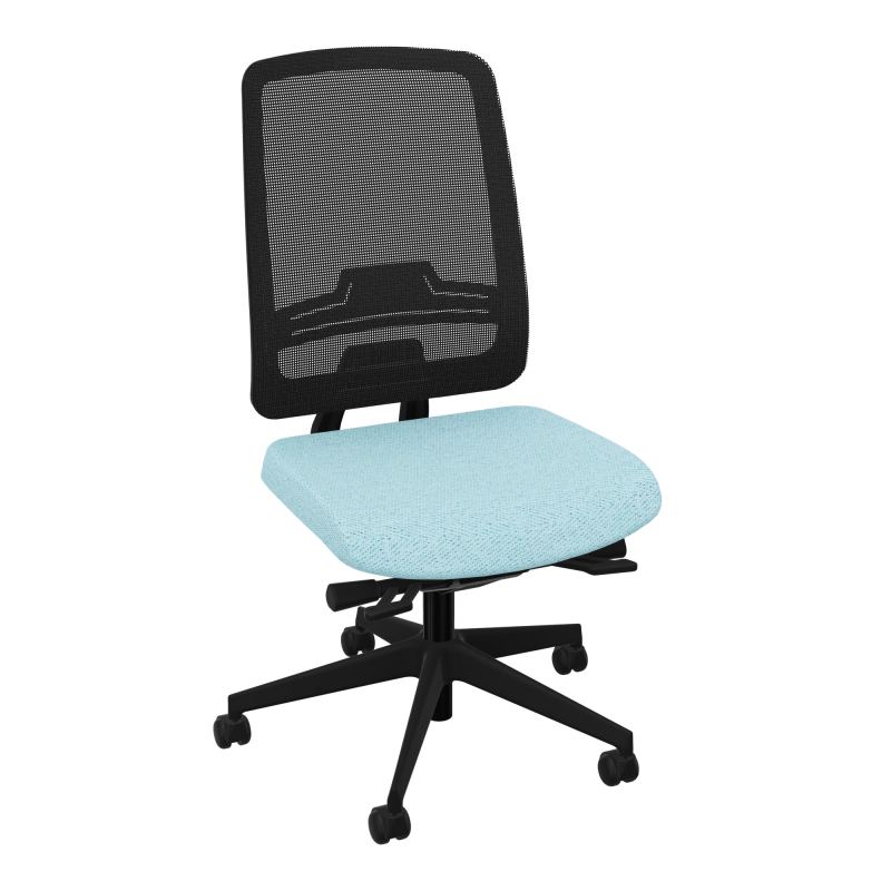 OSCAR 2 SIEGE ERGONOM.HD RESIL CADRE NOIR ASSISE TISSU+RP-ROUL SOL DUR BF SV IW