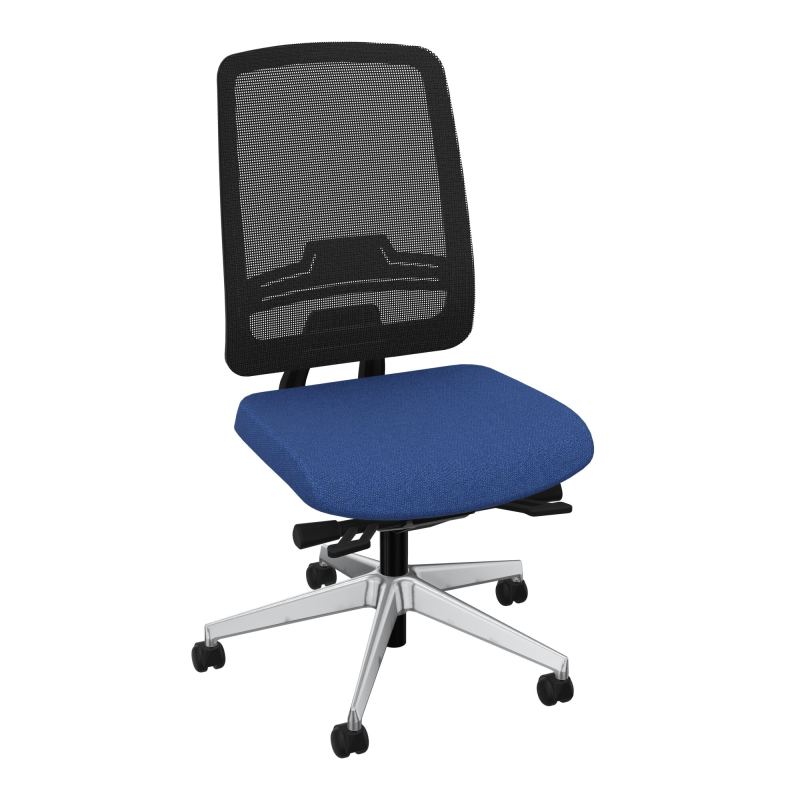 OSCAR 2 SIEGE ERGONOM.HD RESIL CADRE NOIR ASSISE TISSU+RP-ROUL SOL DUR BH SQ IW