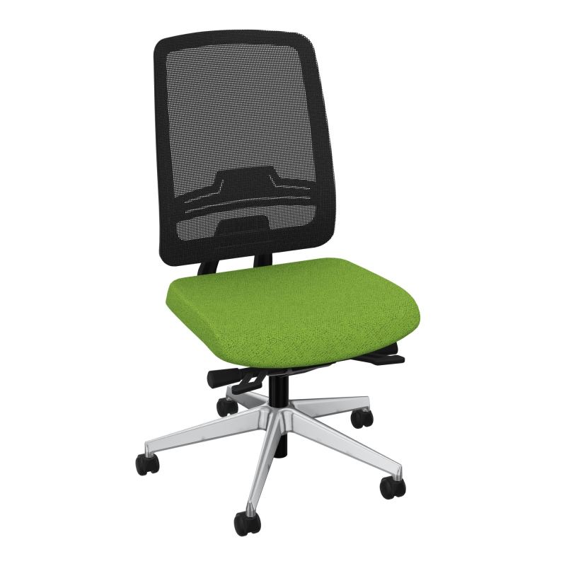 OSCAR 2 SIEGE ERGONOM.HD RESIL CADRE NOIR ASSISE TISSU+RP-ROUL SOL DUR BK SQ IW
