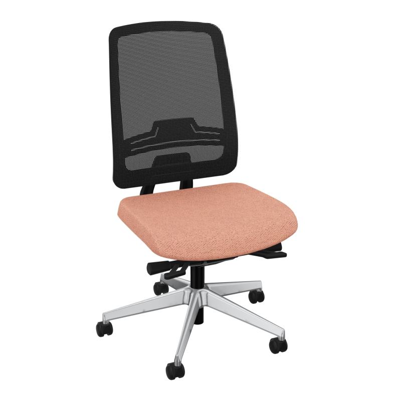 OSCAR 2 SIEGE ERGONOM.HD RESIL CADRE NOIR ASSISE TISSU+RP-ROUL SOL DUR BL SQ IW