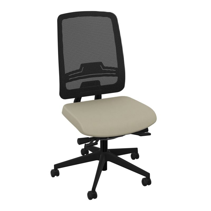 OSCAR 2 SIEGE ERGONOM.HD RESIL CADRE NOIR ASSISE TISSU+RP-ROUL SOL DUR CG SV IW
