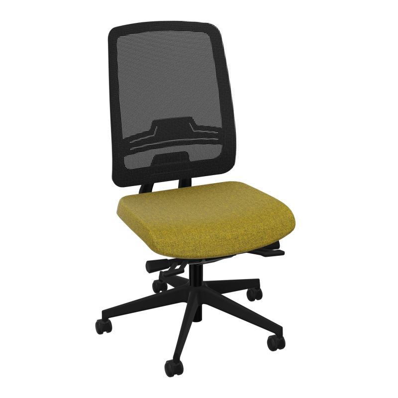OSCAR 2 SIEGE ERGONOM.HD RESIL CADRE NOIR ASSISE TISSU+RP-ROUL SOL DUR E9 SV IW