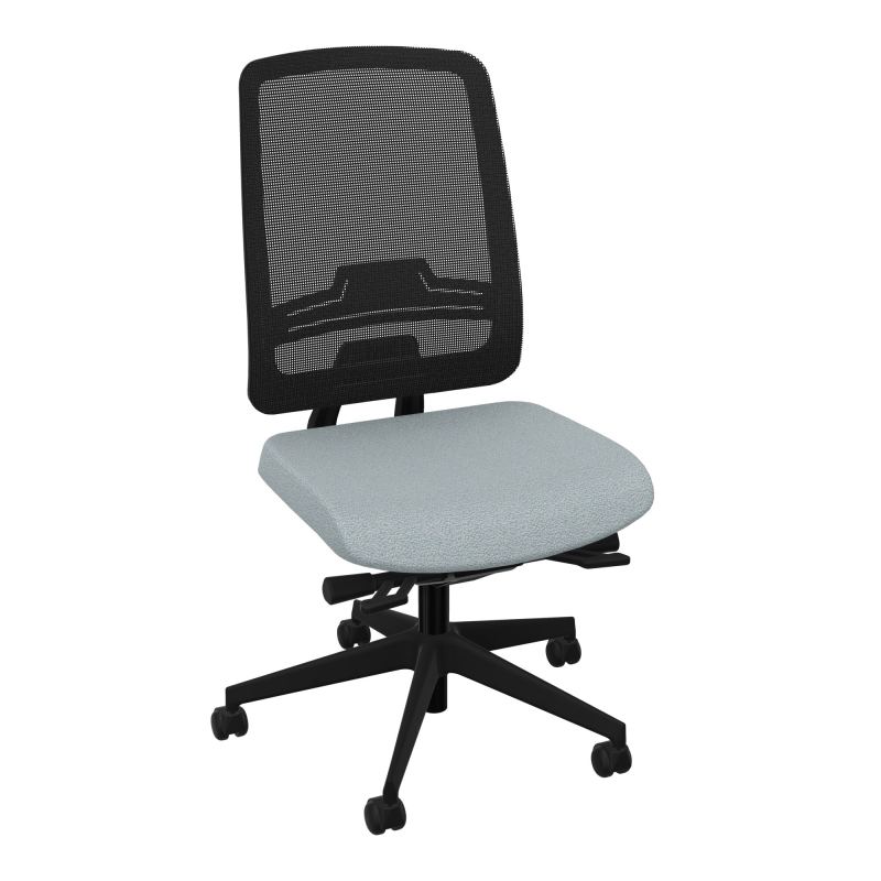 OSCAR 2 SIEGE ERGONOM.HD RESIL CADRE NOIR ASSISE TISSU+RP-ROUL SOL DUR KD SV IW