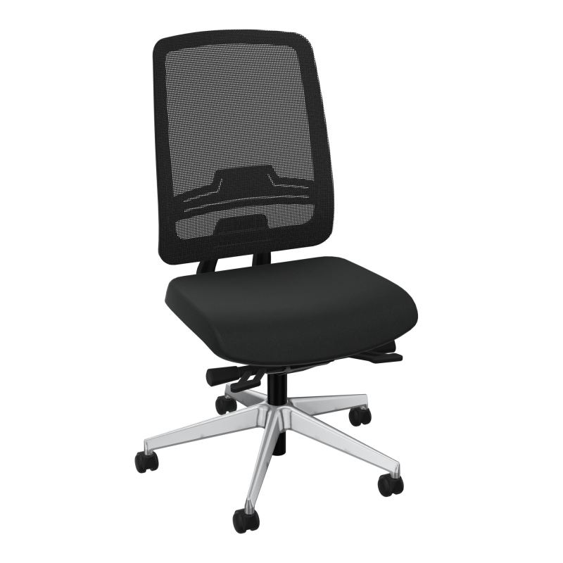 OSCAR 2 SIEGE ERGONOM.HD RESIL CADRE NOIR ASSISE TISSU+RP-ROUL SOL DUR KE SQ IW