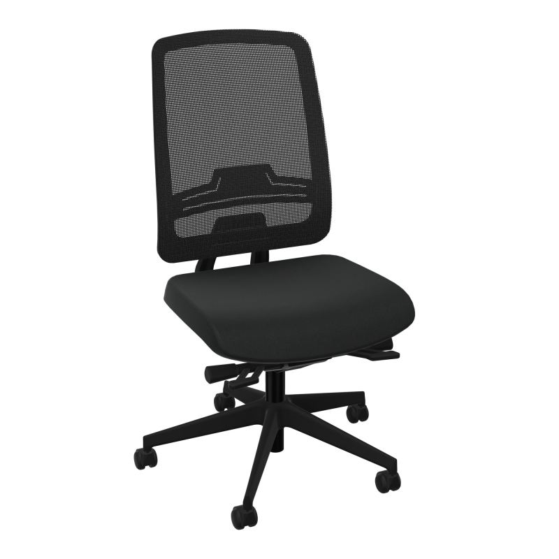 OSCAR 2 SIEGE ERGONOM.HD RESIL CADRE NOIR ASSISE TISSU+RP-ROUL SOL DUR KE SV IW