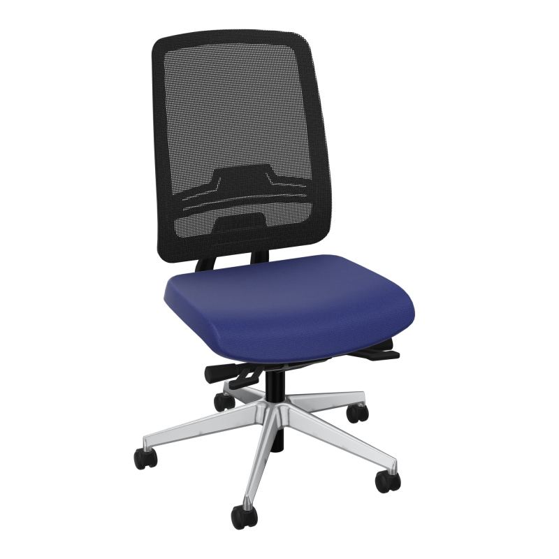 OSCAR 2 SIEGE ERGONOM.HD RESIL CADRE NOIR ASSISE TISSU+RP-ROUL SOL SOUPLE A3 SQ IW
