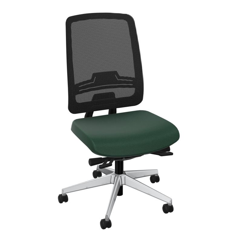 OSCAR 2 SIEGE ERGONOM.HD RESIL CADRE NOIR ASSISE TISSU+RP-ROUL SOL SOUPLE A9 SQ IW