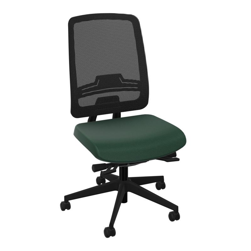 OSCAR 2 SIEGE ERGONOM.HD RESIL CADRE NOIR ASSISE TISSU+RP-ROUL SOL SOUPLE A9 SV IW