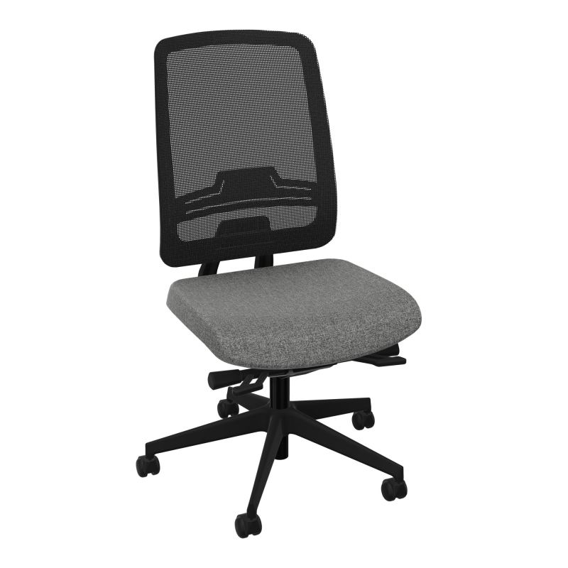 OSCAR 2 SIEGE ERGONOM.HD RESIL CADRE NOIR ASSISE TISSU+RP-ROUL SOL SOUPLE B1 SV IW