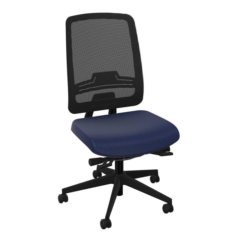 OSCAR 2 SIEGE ERGONOM.HD RESIL CADRE NOIR ASSISE TISSU+RP-ROUL SOL SOUPLE B6 SV IW