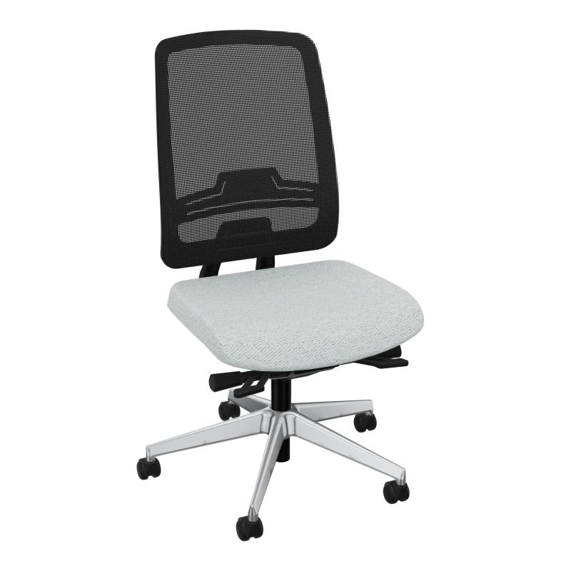 OSCAR 2 SIEGE ERGONOM.HD RESIL CADRE NOIR ASSISE TISSU+RP-ROUL SOL SOUPLE BC SQ IW
