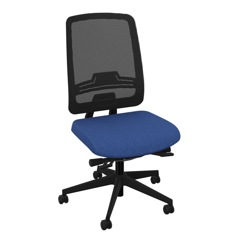OSCAR 2 SIEGE ERGONOM.HD RESIL CADRE NOIR ASSISE TISSU+RP-ROUL SOL SOUPLE BH SV IW