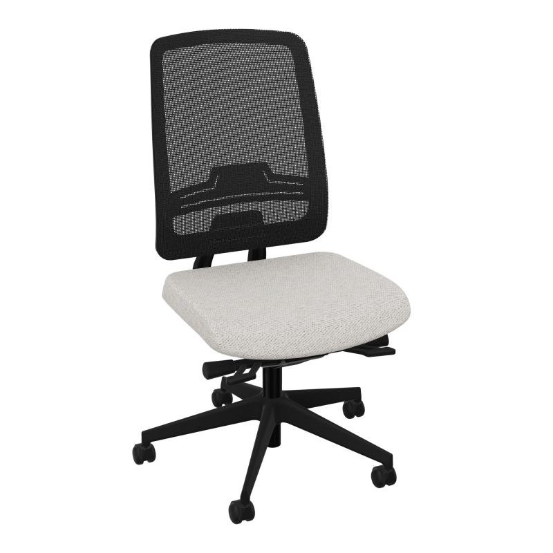 OSCAR 2 SIEGE ERGONOM.HD RESIL CADRE NOIR ASSISE TISSU+RP-ROUL SOL SOUPLE BM SV IW