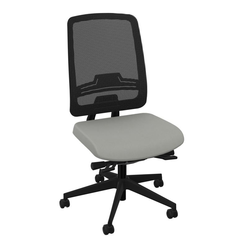 OSCAR 2 SIEGE ERGONOM.HD RESIL CADRE NOIR ASSISE TISSU+RP-ROUL SOL SOUPLE CA SV IW