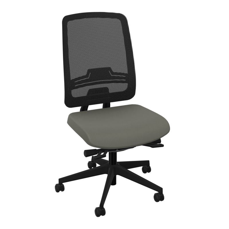 OSCAR 2 SIEGE ERGONOM.HD RESIL CADRE NOIR ASSISE TISSU+RP-ROUL SOL SOUPLE CH SV IW